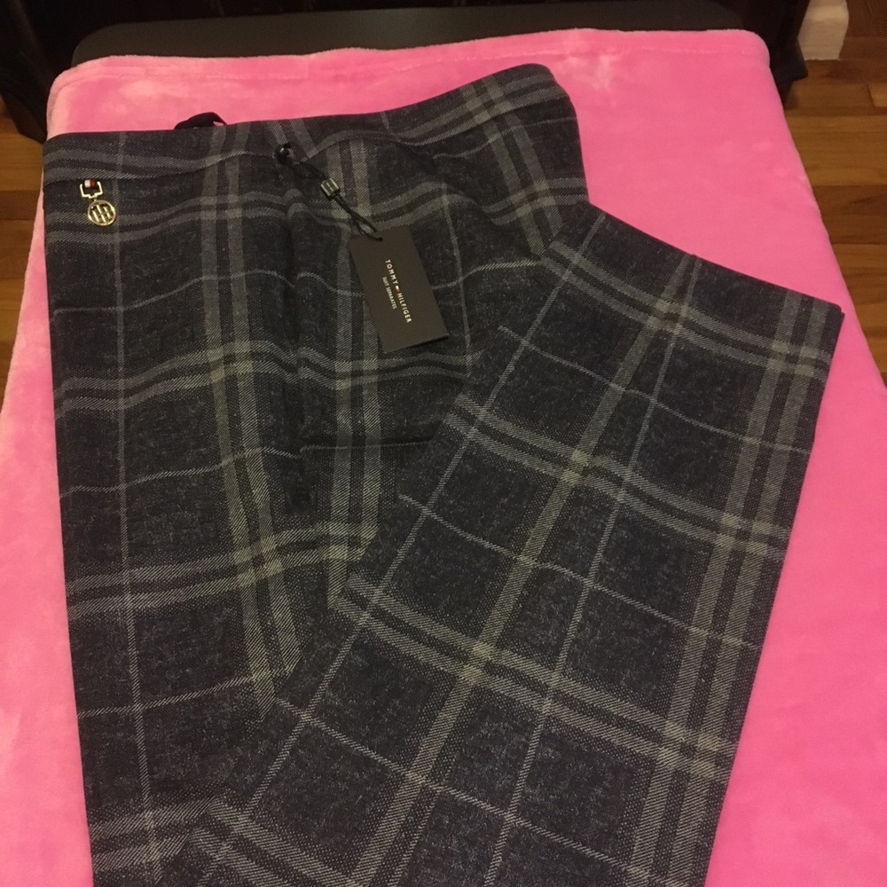 TOMMY HILFIGER PLAID CAREER PANTS